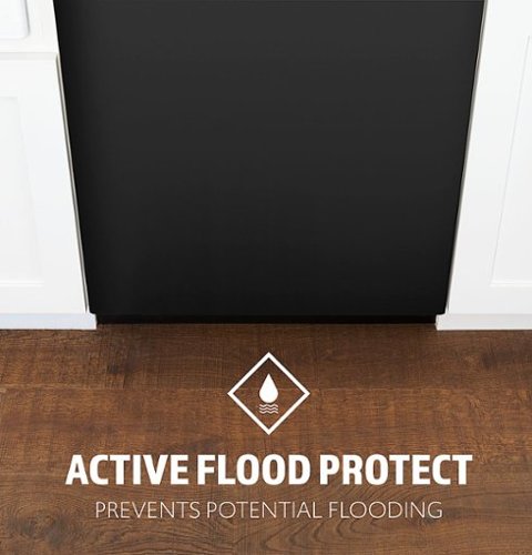 Hotpoint - 24" Front Control Built-In Plastic Tub Dishwasher with Water Leak Sensor and 60dBA - Black