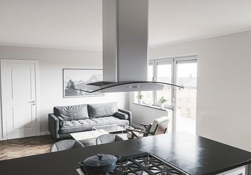 Zephyr - 36 inches - Convertible - Island Range Hood - Stainless Steel