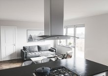 Zephyr - 36 inches - Convertible - Island Range Hood - Stainless Steel