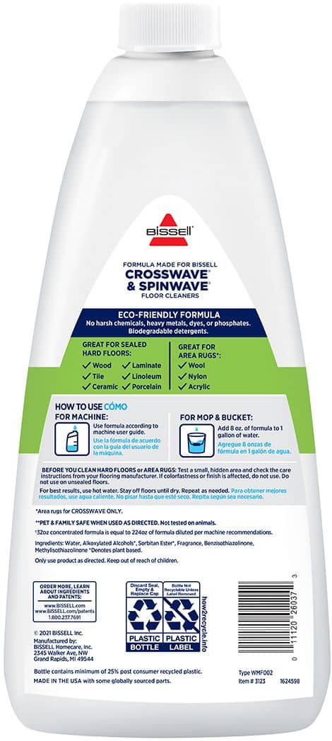 BISSELL - Simply Multi-Surface Formula-CrossWave & Spinwave (32oz) - White