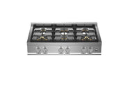 Bertazzoni - 36 in. Wide 6 Burner Master Series Gas Rangetop - Stainless Steel