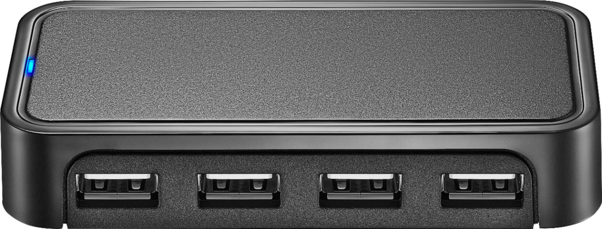 Best Buy essentials™ - 4-Port USB 2.0 Hub - Black