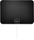 Best Buy essentials™ - Thin Indoor HDTV Antenna - 35 Mile Range - Black/White
