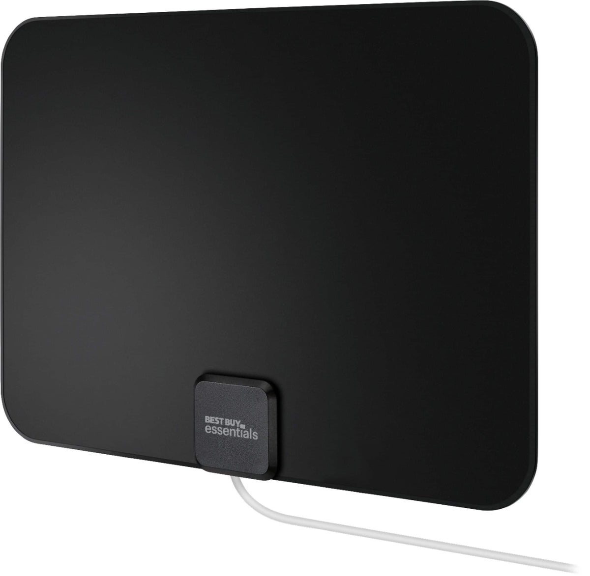 Best Buy essentials™ - Thin Indoor HDTV Antenna - 35 Mile Range - Black/White
