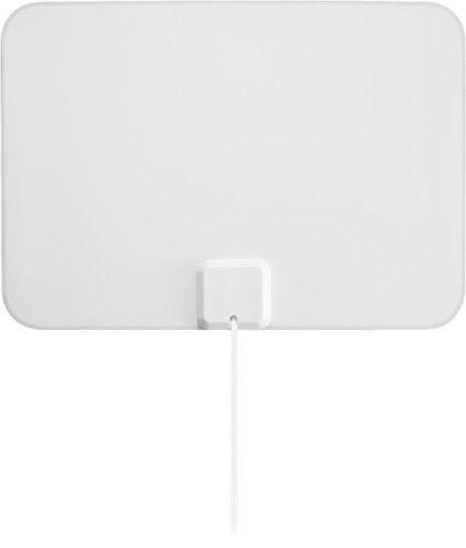 Best Buy essentials™ - Thin Indoor HDTV Antenna - 35 Mile Range - Black/White
