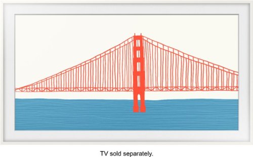Samsung - 43” The Frame Customizable Bezel - Modern White