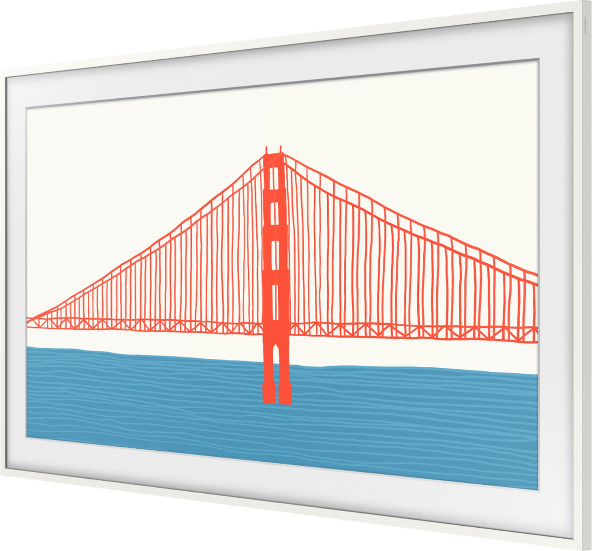 Samsung - 43” The Frame Customizable Bezel - Modern White