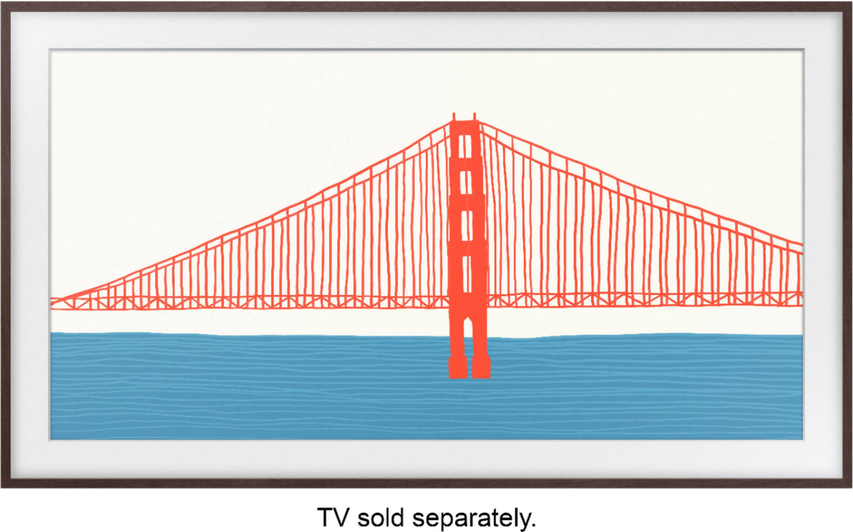 Samsung - 43” The Frame Customizable Bezel - Modern Brown