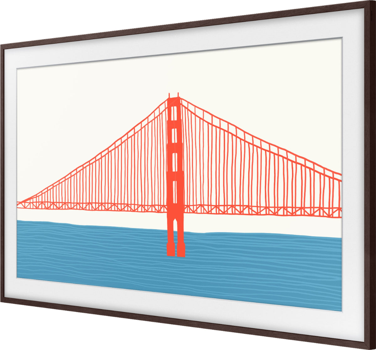 Samsung - 43” The Frame Customizable Bezel - Modern Brown