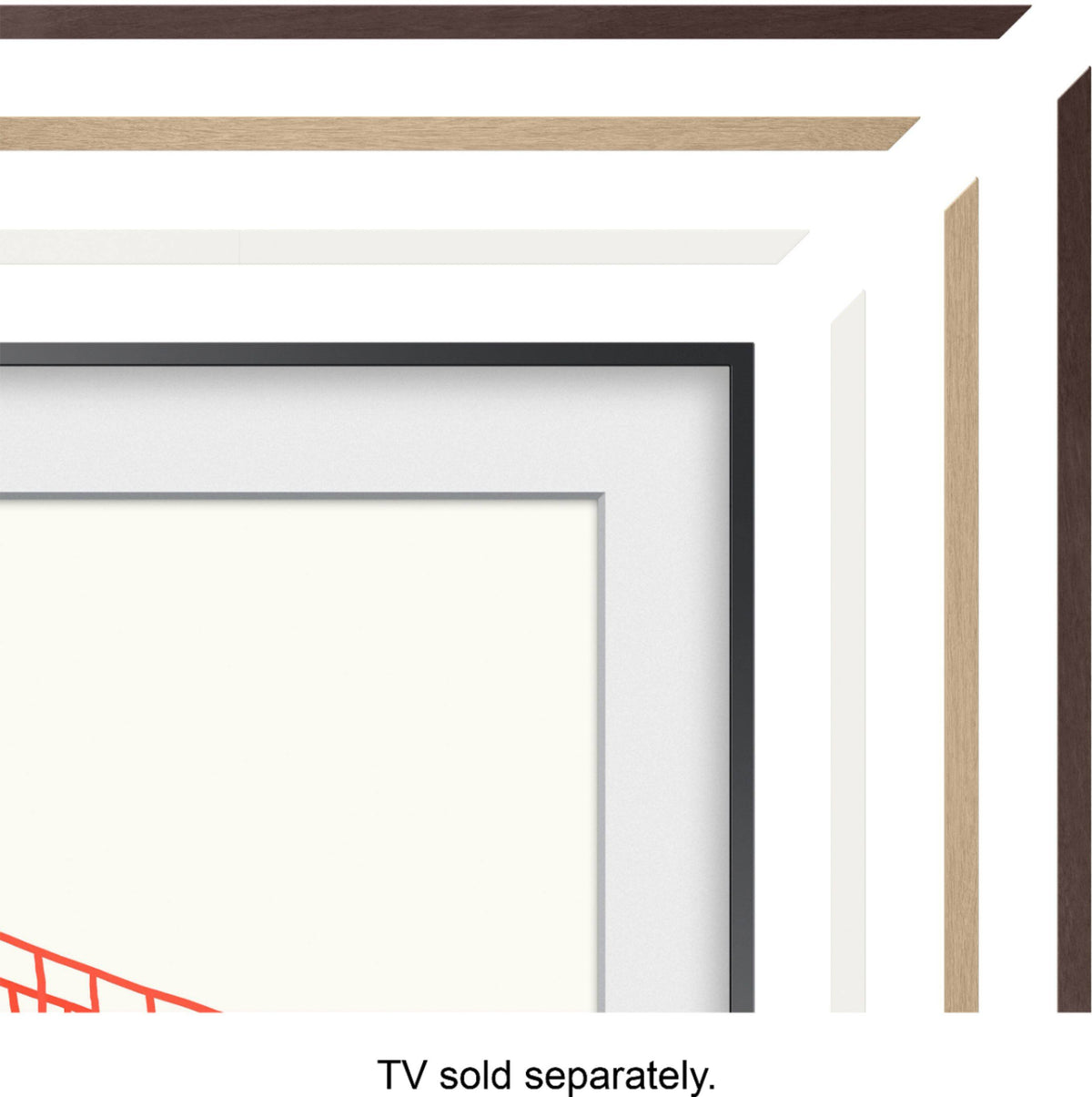 Samsung - 43” The Frame Customizable Bezel - Modern Brown