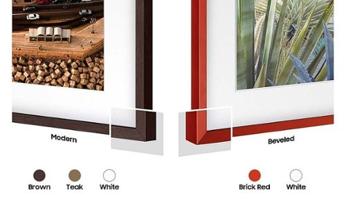 Samsung - 43” The Frame Customizable Bezel - Modern Brown