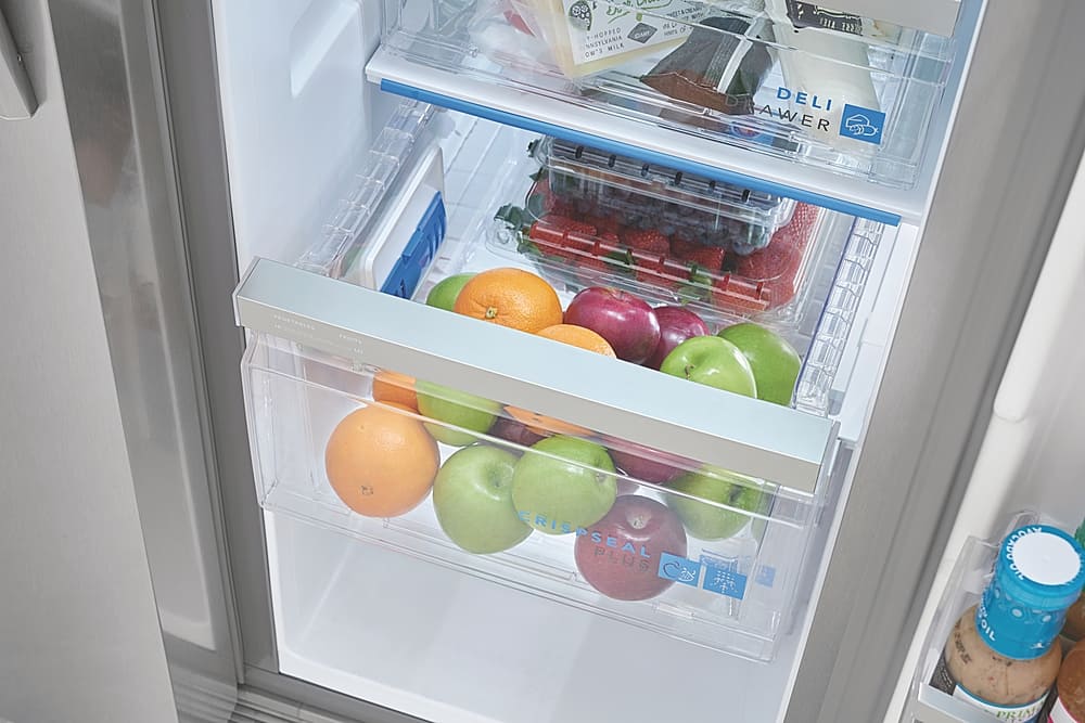 Frigidaire - Gallery 33 in. Wide 22.3 Cu. Ft. Side-by-Side Refrigerator - Smudge Proof Stainless Steel