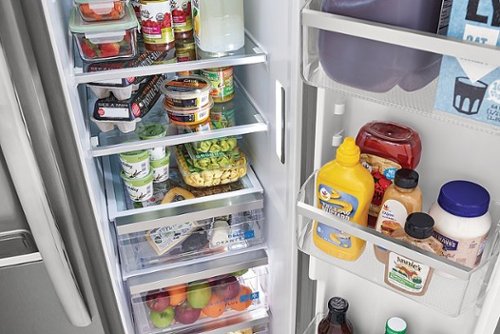 Frigidaire - Gallery 33 in. Wide 22.3 Cu. Ft. Side-by-Side Refrigerator - Smudge Proof Stainless Steel