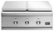 DCS - Series 9 Double Gas Burner with Griddle - Stainless Steel