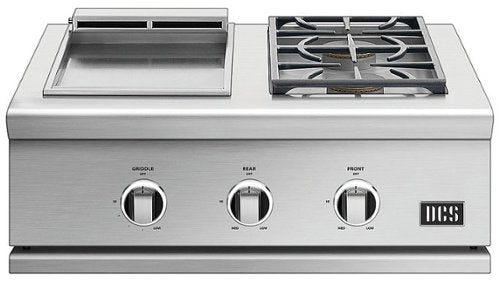 DCS - Series 9 Double Gas Burner with Griddle - Stainless Steel