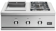 DCS - Series 9 Double Gas Burner with Griddle - Stainless Steel