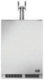DCS - 24" 5.7 Cu. Ft. Dual Tap Outdoor Beer Dispenser - Brushed Stainless Steel