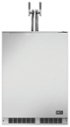 DCS - 24" 5.7 Cu. Ft. Dual Tap Outdoor Beer Dispenser - Brushed Stainless Steel