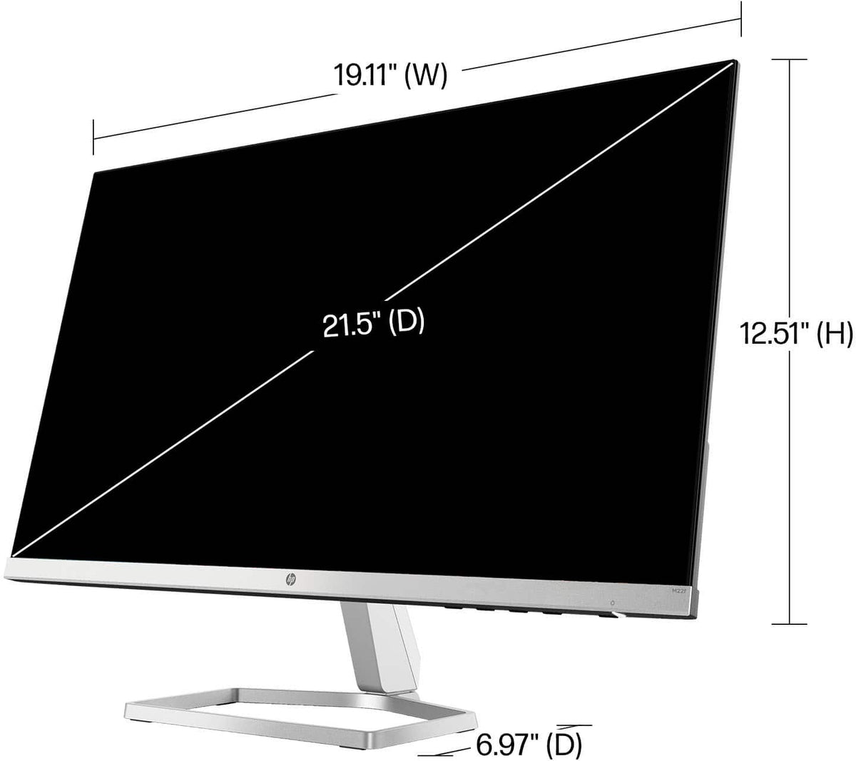 HP - 21.5" IPS LED Full HD FreeSync Monitor (HDMI, VGA) - Silver & Black