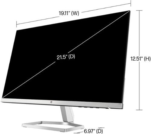 HP - 21.5" IPS LED Full HD FreeSync Monitor (HDMI, VGA) - Silver & Black