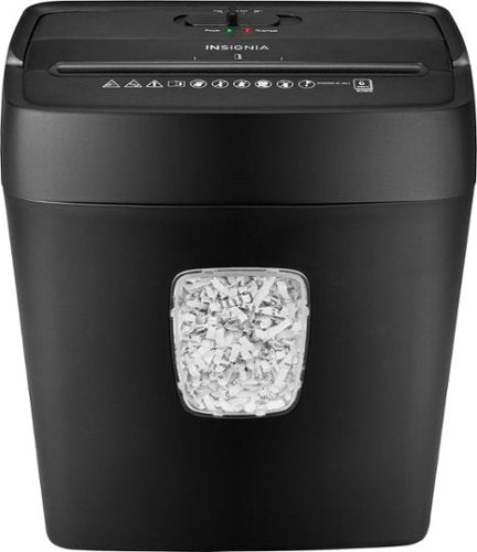 Insignia™ - 6-Sheet Crosscut Shredder - Black