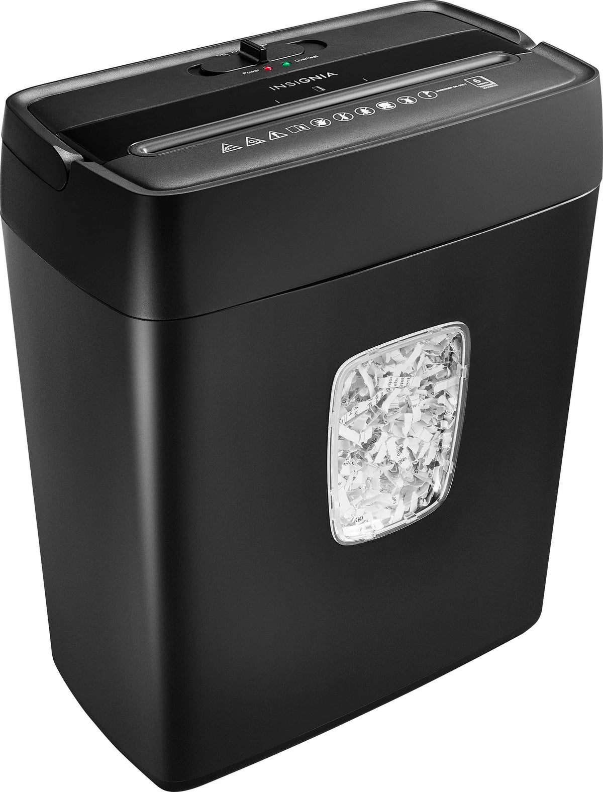 Insignia™ - 6-Sheet Crosscut Shredder - Black
