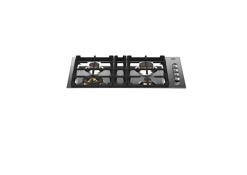 Bertazzoni - 30 in. Wide 4 Burner Professional Series Drop-In Gas Cooktop - Stainless Steel