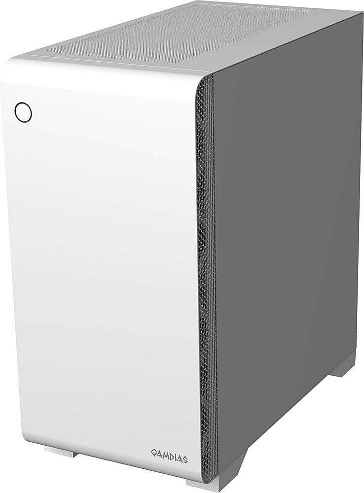 GAMDIAS - Mars E2 Micro ATX Mini-Tower Case - White