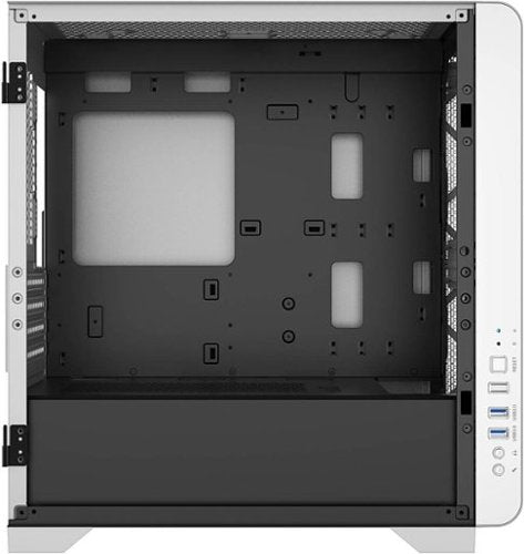 GAMDIAS - Mars E2 Micro ATX Mini-Tower Case - White