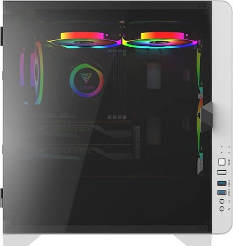 GAMDIAS - Mars E2 Micro ATX Mini-Tower Case - White