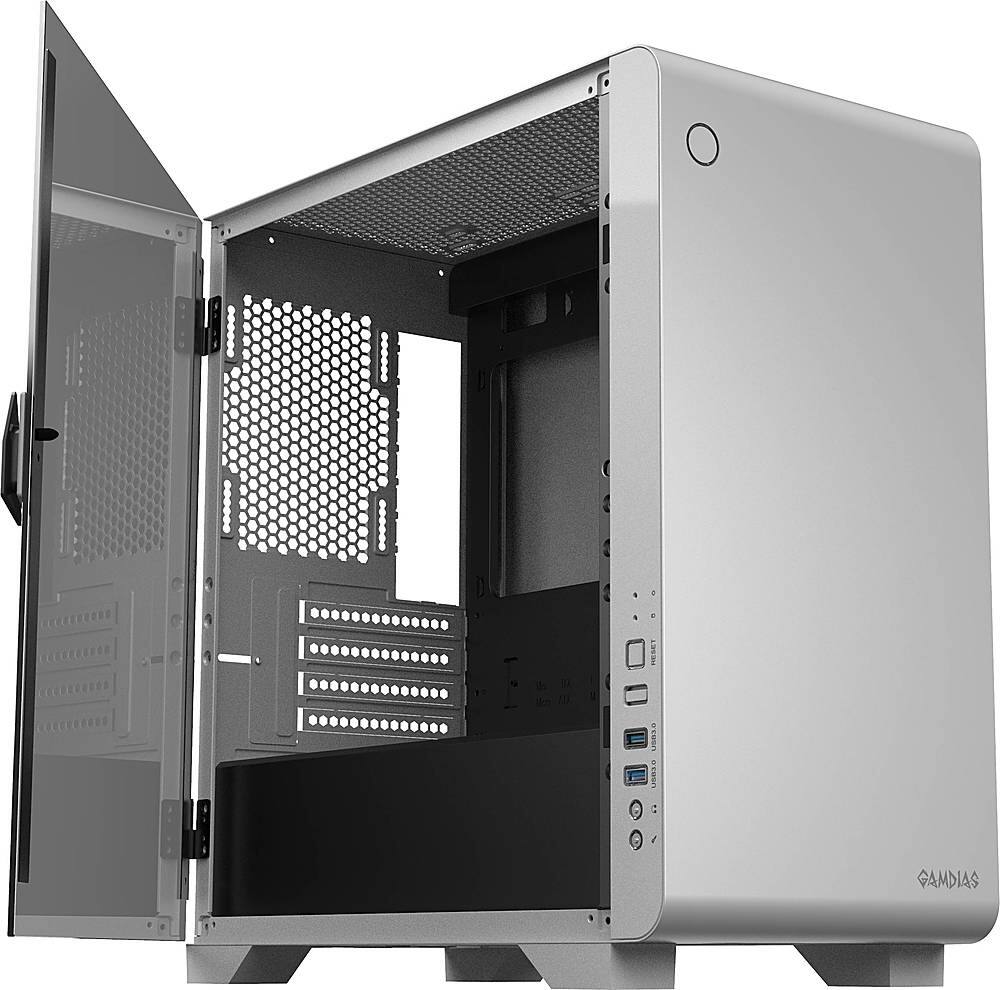 GAMDIAS - Mars E2 Micro ATX Mini-Tower Case - White