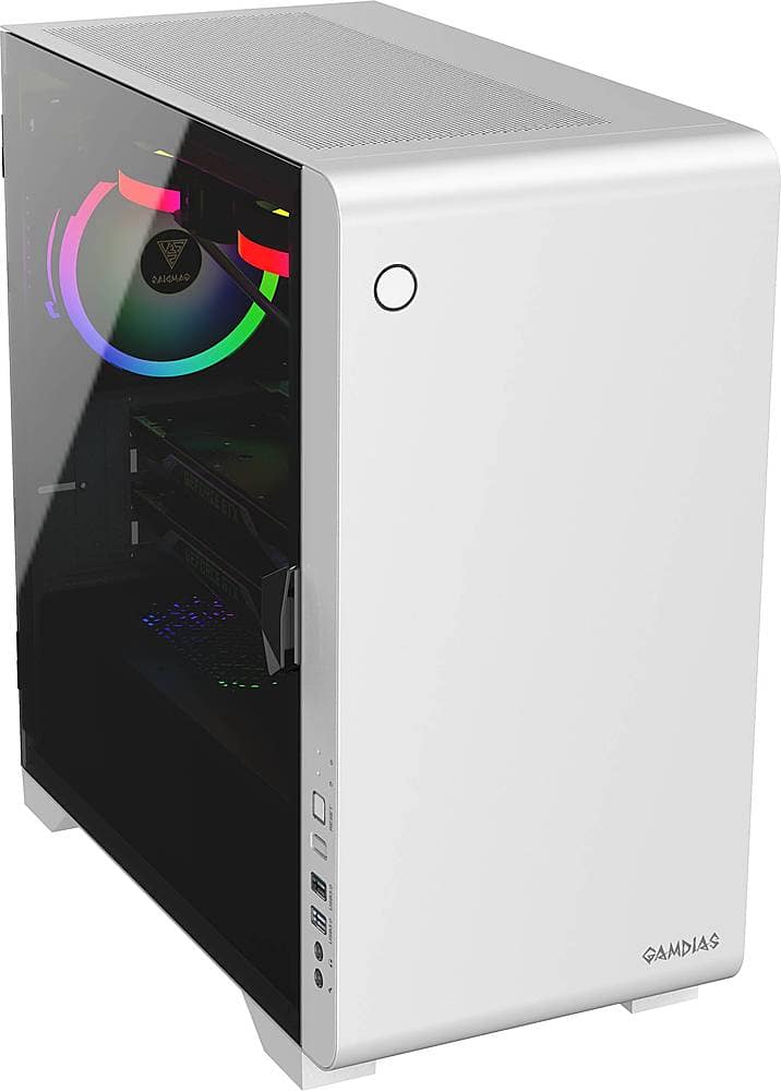 GAMDIAS - Mars E2 Micro ATX Mini-Tower Case - White