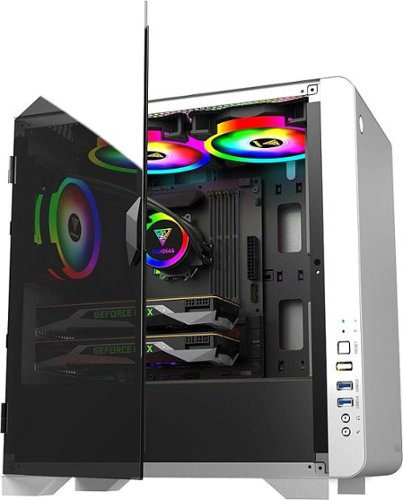 GAMDIAS - Mars E2 Micro ATX Mini-Tower Case - White