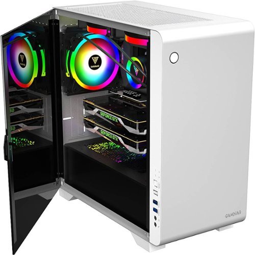 GAMDIAS - Mars E2 Micro ATX Mini-Tower Case - White