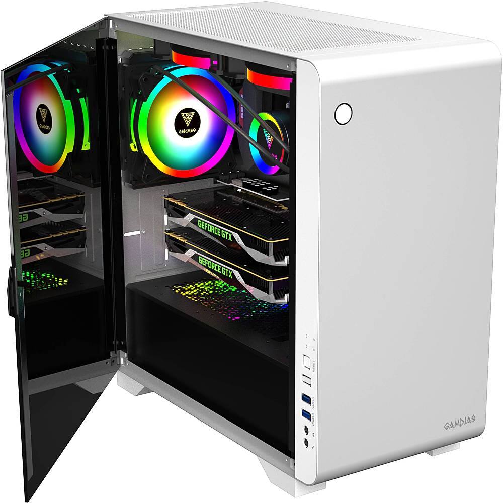GAMDIAS - Mars E2 Micro ATX Mini-Tower Case - White