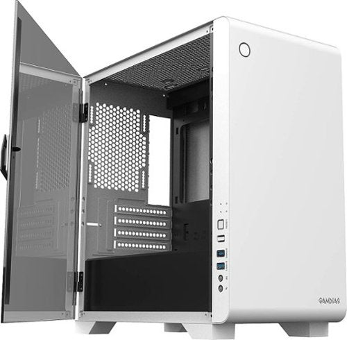 GAMDIAS - Mars E2 Micro ATX Mini-Tower Case - White