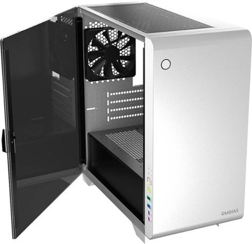 GAMDIAS - Mars E2 Micro ATX Mini-Tower Case - White