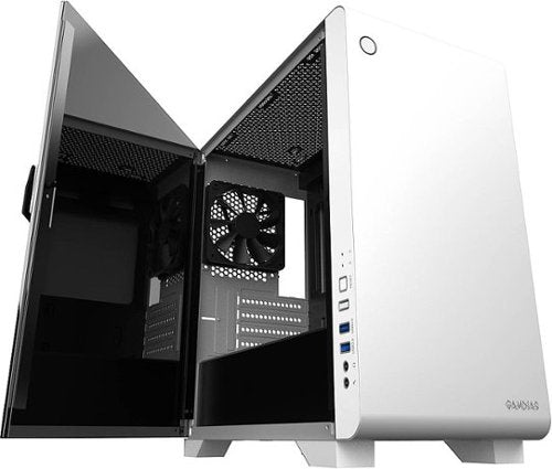 GAMDIAS - Mars E2 Micro ATX Mini-Tower Case - White