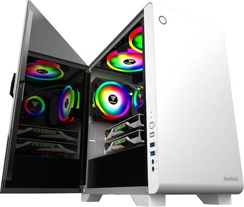 GAMDIAS - Mars E2 Micro ATX Mini-Tower Case - White