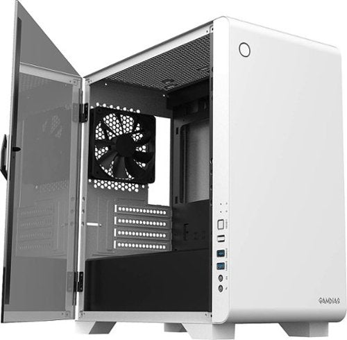 GAMDIAS - Mars E2 Micro ATX Mini-Tower Case - White
