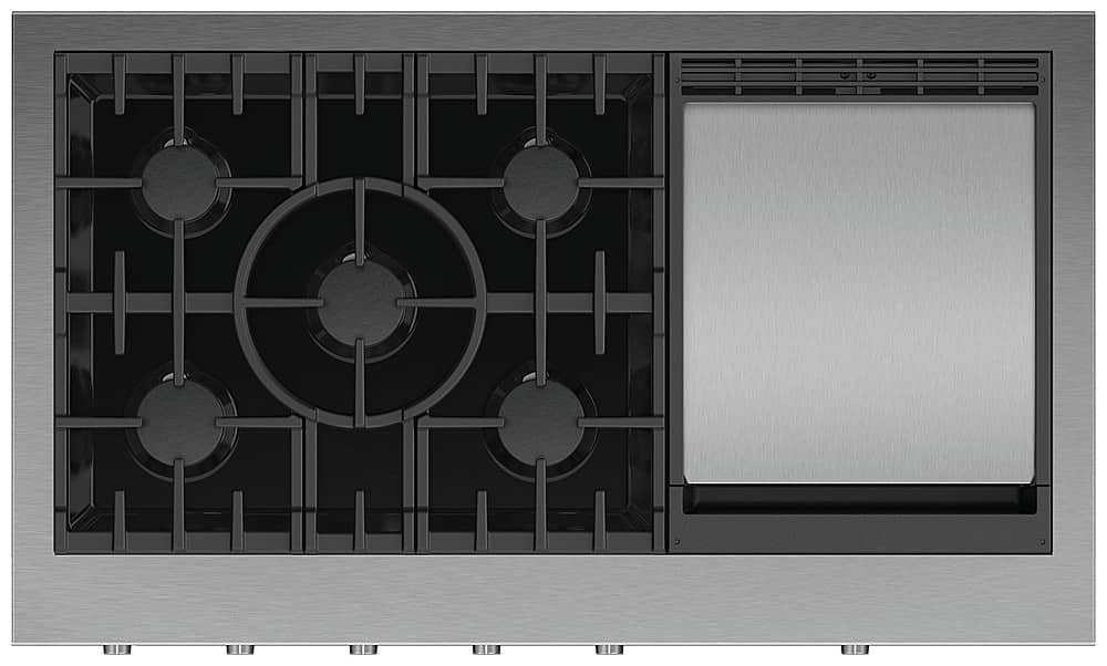 Fisher & Paykel - 48 in. Wide 5 Burner  Professional Gas Rangetop  with Griddle - Stainless Steel