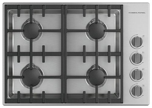 Fisher & Paykel - 30 in. Wide 4 Burner Professional Drop-In LP Gas Cooktop - Stainless Steel