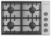 Fisher & Paykel - 30 in. Wide 4 Burner Professional Drop-In Gas Cooktop with Halo - Stainless Steel
