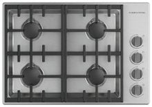 Fisher & Paykel - 30 in. Wide 4 Burner Professional Drop-In Gas Cooktop with Halo - Stainless Steel
