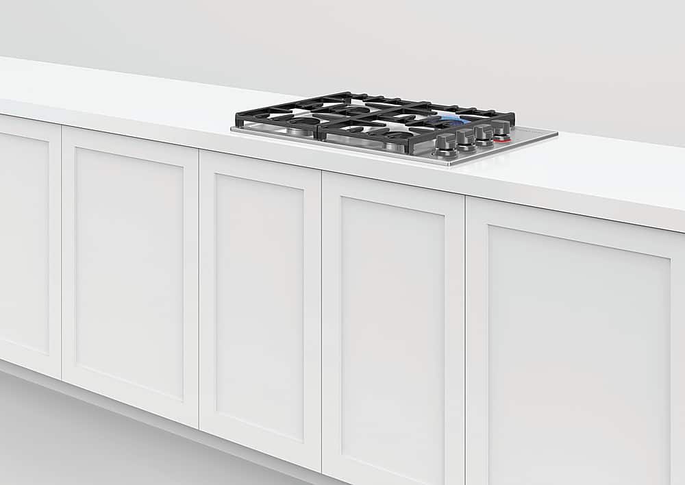 Fisher & Paykel - 30 in. Wide 4 Burner Professional Drop-In Gas Cooktop with Halo - Stainless Steel
