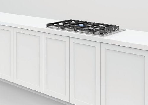 Fisher & Paykel - 36 in. Wide 5 Burner Provessional Drop-In Gas Cooktop with Halo - Stainless Steel