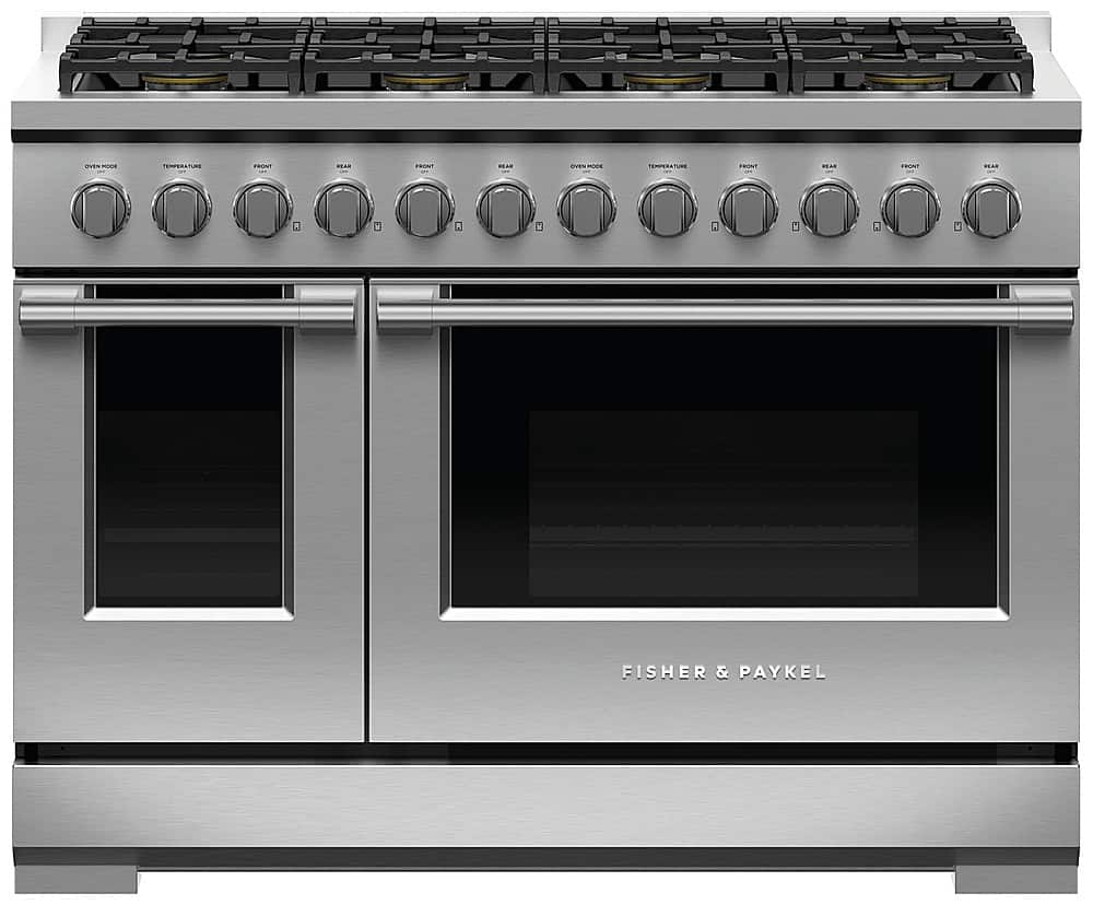Fisher & Paykel - 48 in. Wide 8 Burner Professional Gas Range (LP) - Stainless Steel
