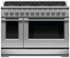 Fisher & Paykel - 48 in. Wide 8 Burner Professional Gas Range (LP) - Stainless Steel