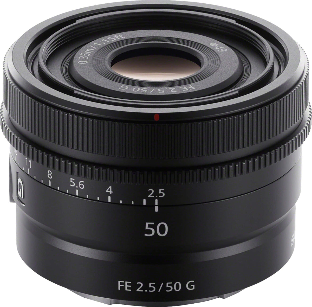 FE 50mm F2.5 G Full-frame Ultra-compact G Lens for Sony Alpha E-mount Cameras - Black