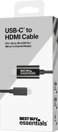 Best Buy essentials™ - 6' USB-C to HDMI Cable - Black